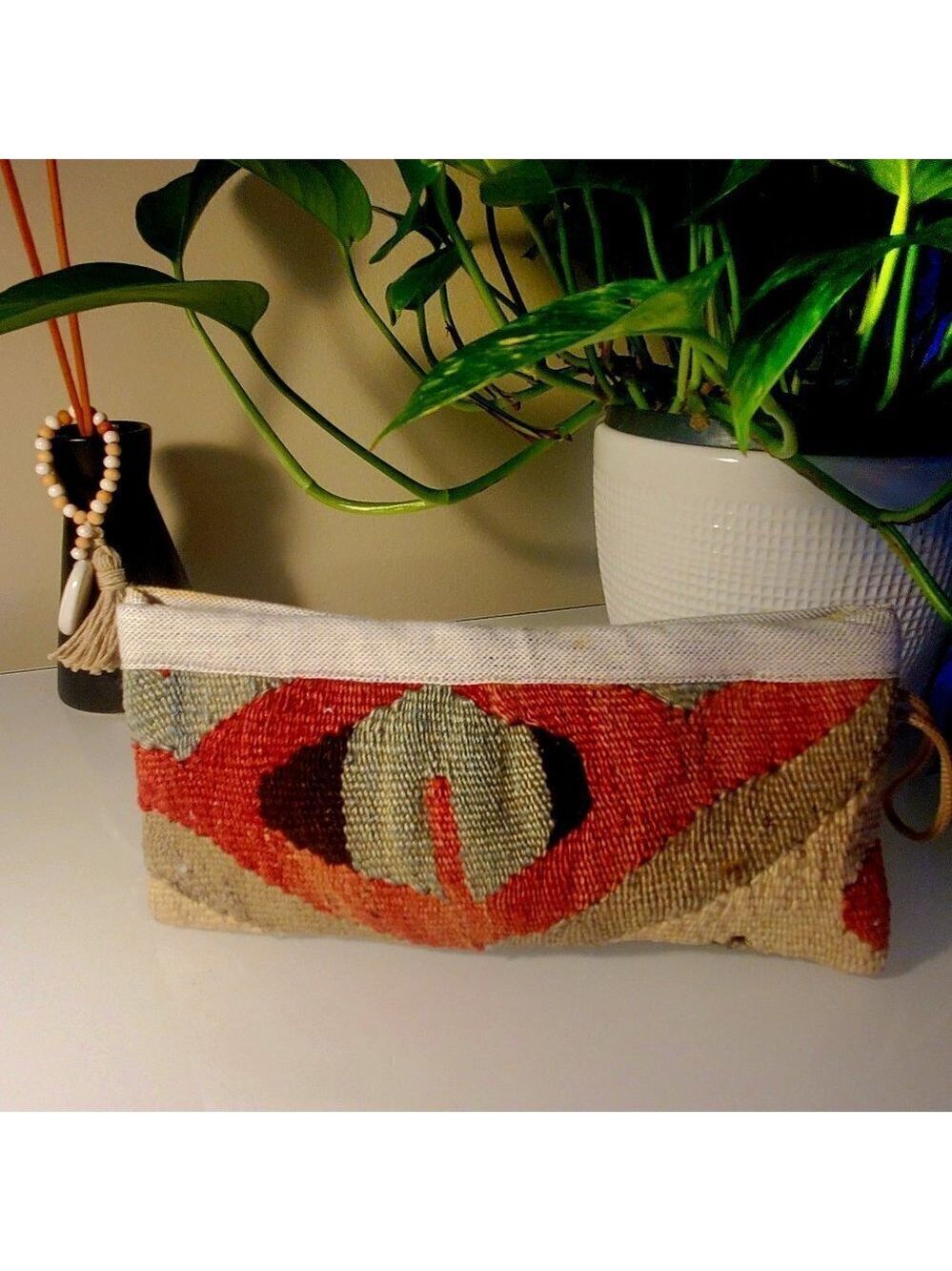 FAIR TRADE True Bohemian Handcrafted Woven Cosmetic / Accessory /Travel Bag NWOT